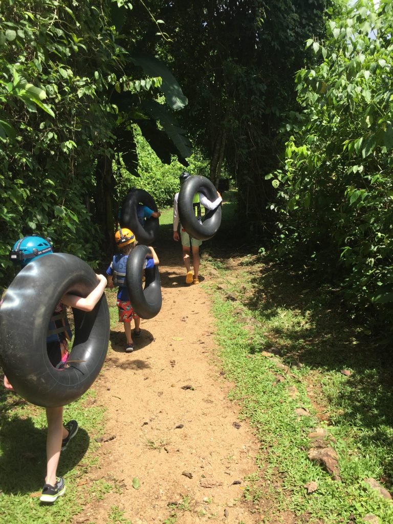 Belize cave tubing