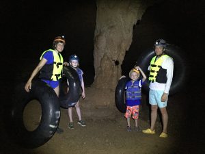 Belize cave tubing