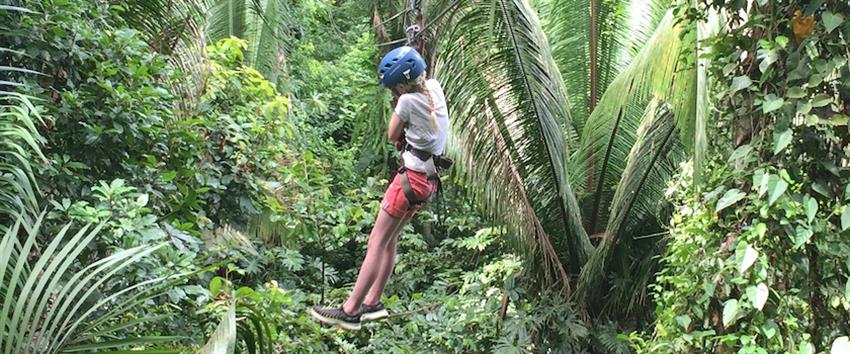 Zip lining at Bocawina