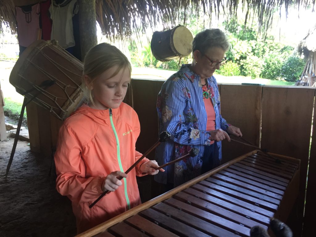 Fay and Mom play