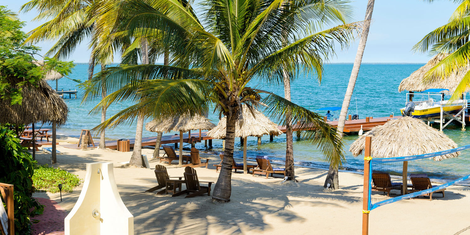 Pool on beach and Caribbean