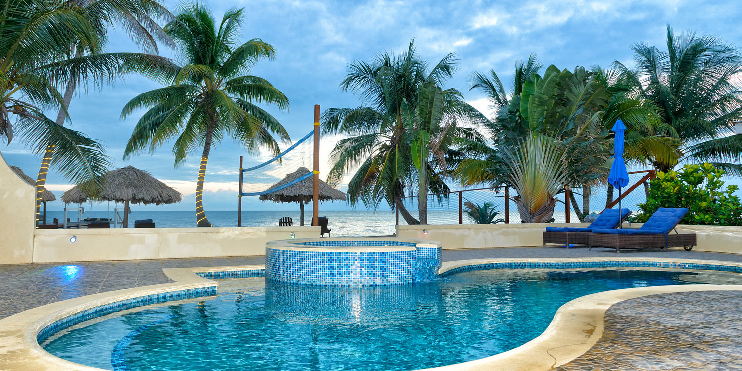 Belize beach resort pool