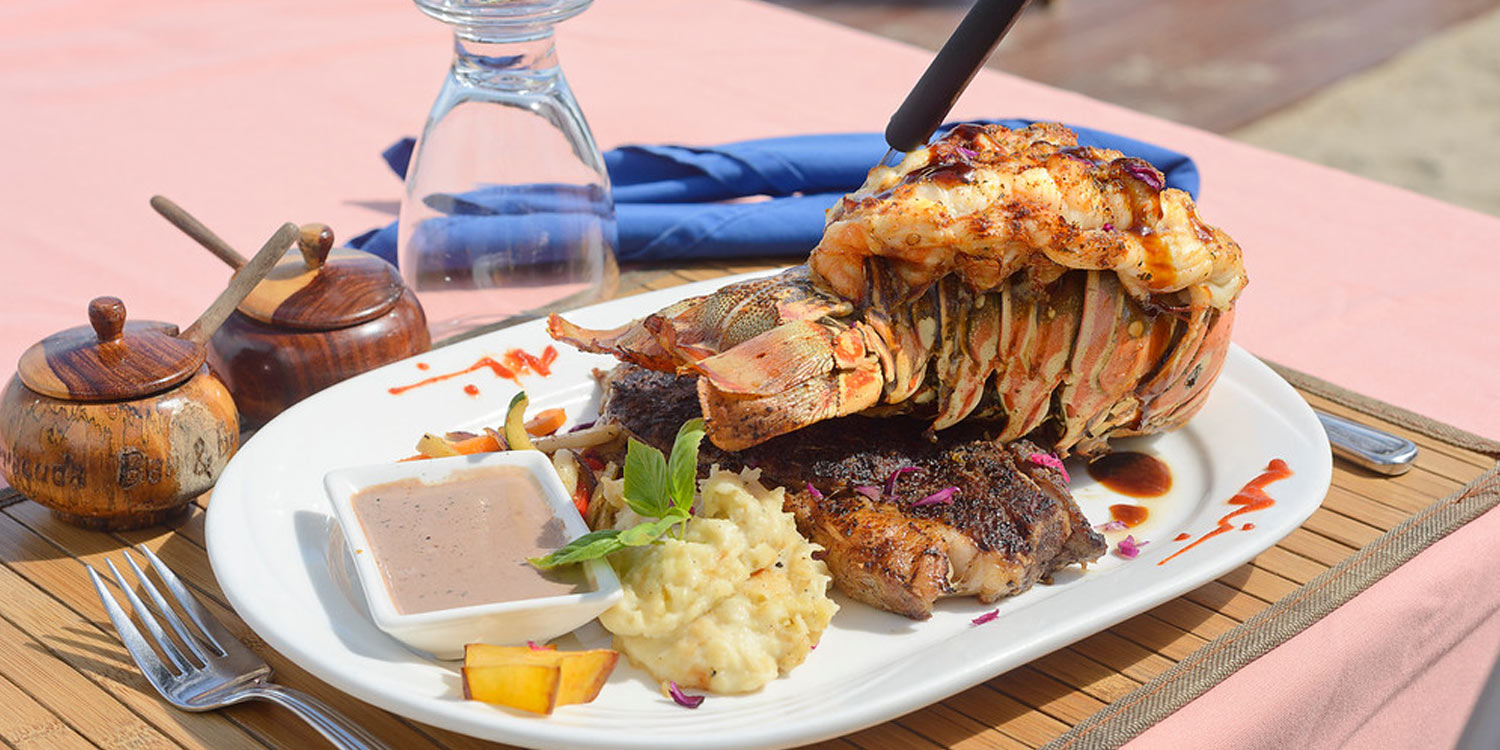 Belize lobster and steak