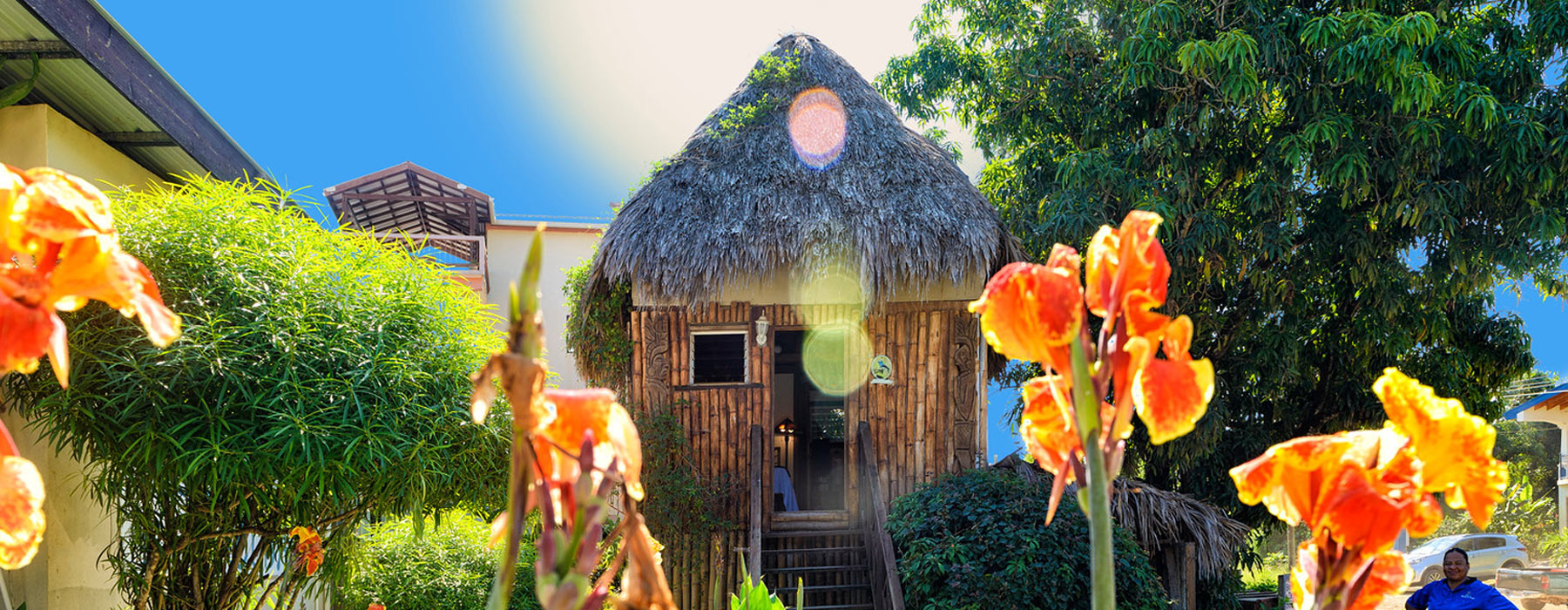 Treehouse with flowers