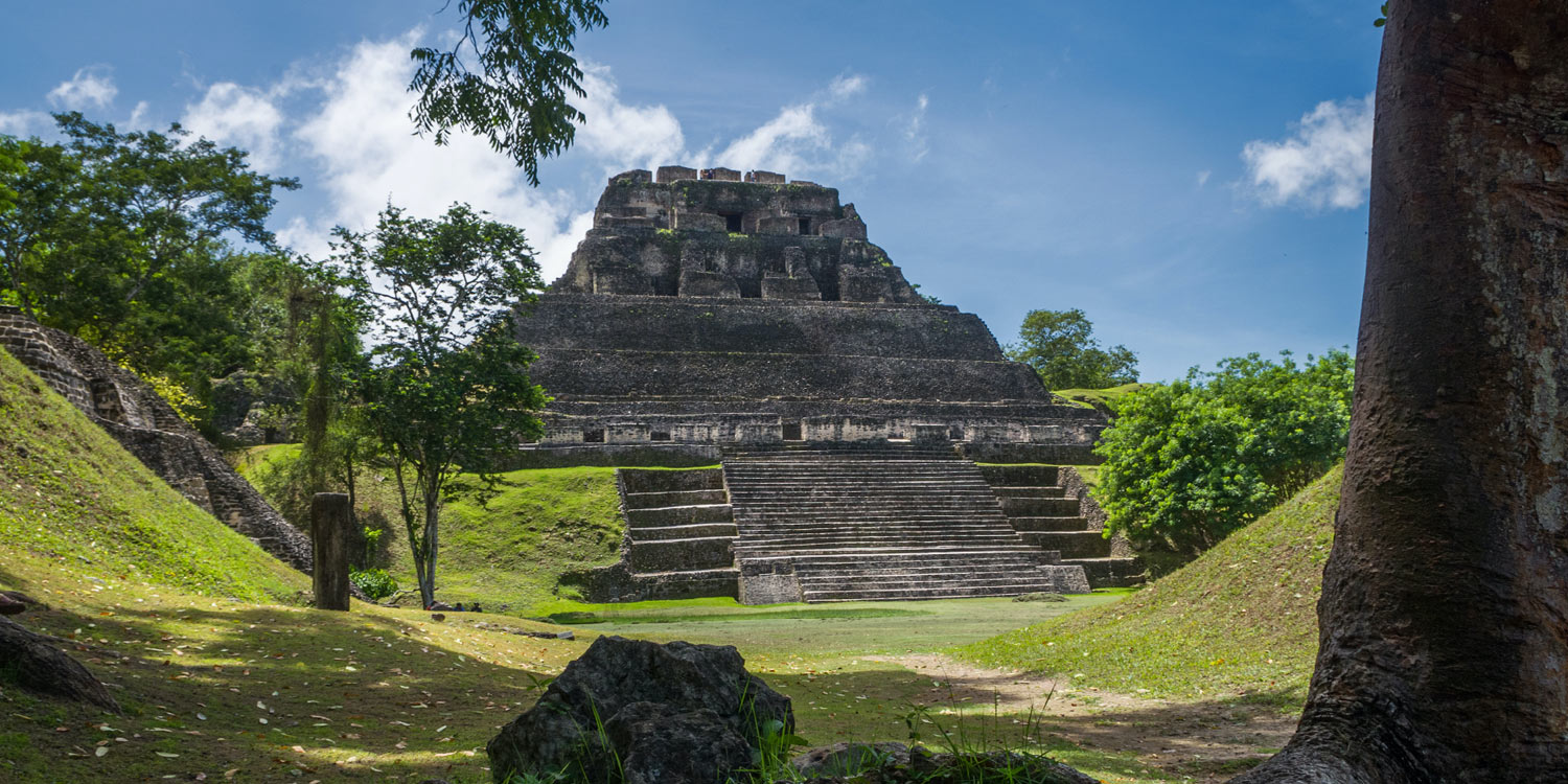 Maya ruins jungle temple