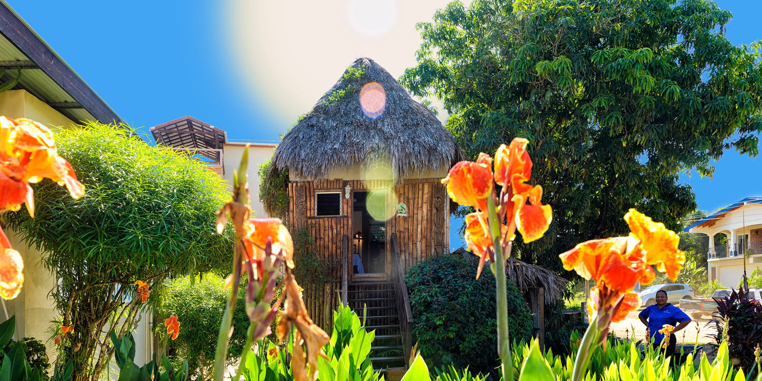 Treehouse with flowers