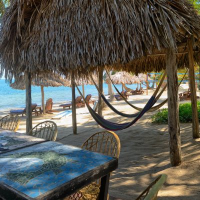 Beachfront dining in Hopkins Belize