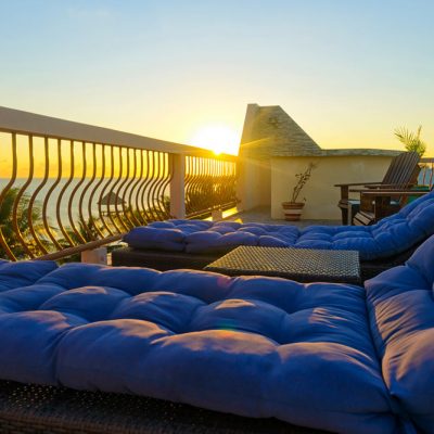 Belize loungers at sunrise