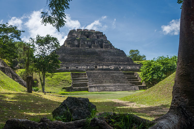 Maya ruins jungle temple