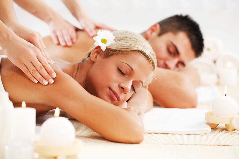 Rooftop couples massage