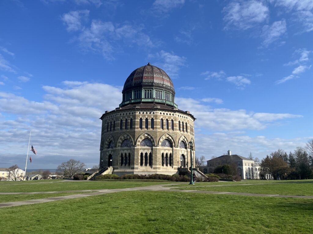Large circular building