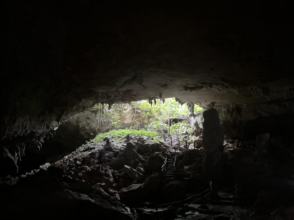 Cave opening from within