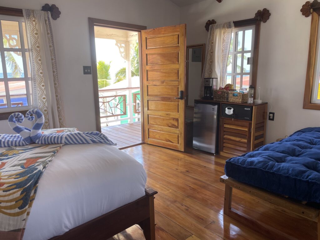 Trogan interior view towards front door