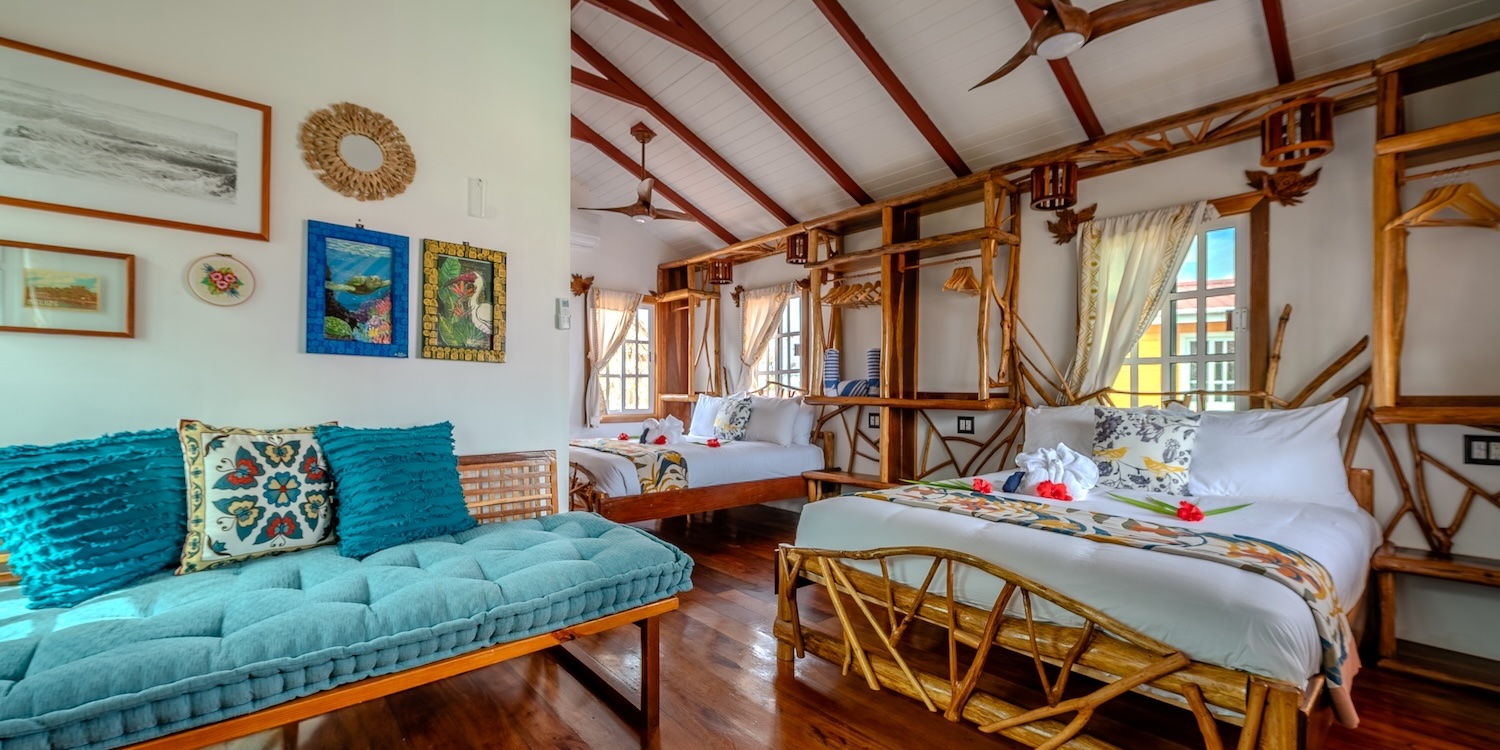 Private Cabana with Two Queens and Daybed