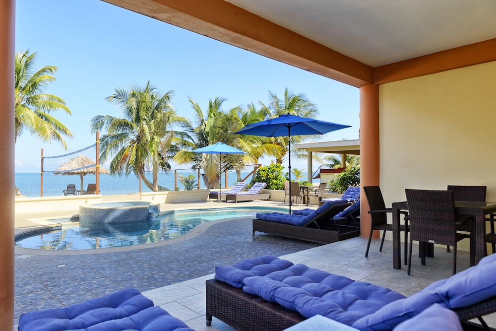 Ground floor hotel room view